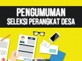 PENGUMUMAN PENJARINGAN DAN PENYARINGAN ATAU SELEKSI CALON DUKUH LOGANDENG DESA LOGANDENG