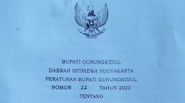 Peraturan Bupati Gunungkidul No 22 Tahun 2020