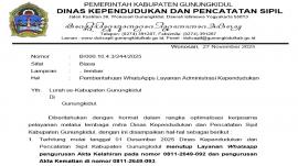 PEMBERITAHUAN WHATSAPPS LAYANAN ADMINISTRASI KEPENDUDUKAN